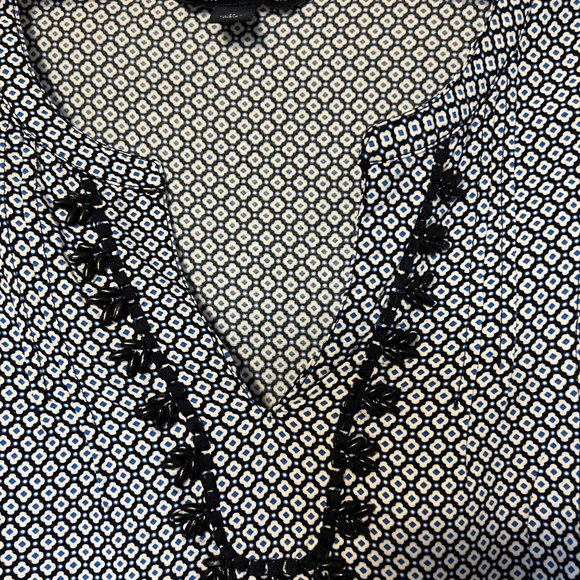 Blue Tommy Hilfiger Blouse V-Neck, short sleeves, fancy detailing - Picture 2 of 5